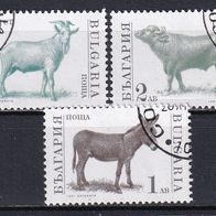 Bulgarien, 1991, Mi. 3881, 3882, 3883, 3884, 3927, Haustiere, 5 Briefm., gest.