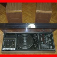 Vintage Kompakt-Anlage Elac-Plattenspieler, Rosita-Radio + Philips-Kassette