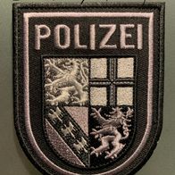 Abzeichen Patch Polizei grau Saarland SEK mit Klett