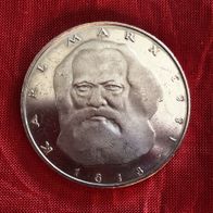 Münze BRD Kupfer-Nickel 1983 J 5 DM -100. Todestag von Karl Marx- Gedenkmünze ST