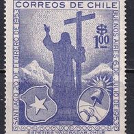 Chile, 1955, Mi 499, Buenos Aires, Argentinien, Berge, 1 Briefm., ungest.