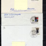 BRD / Bund 1992 Wappen der Länder der BRD (I) MiNr. 1586 - 1591 auf Brief gestempelt
