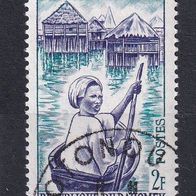 Dahomey, 1963, Mi 200, Frau im Boot, 1 Briefm., gest./ ungebr.