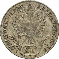 RDR Ungarn 20 Kreuzer 1802 B Kremnitz FRANZ II. (I.) (1792-1835)