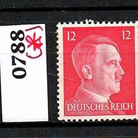 K471 Deutsches Reich Mi. Nr. 788 Adolf Hitler ( * )