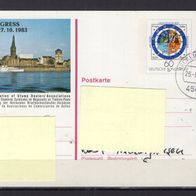BRD / Bund 1983 Sonderpostkarte IFSDA-Kongress in Düsseldorf PSo 9 gelaufen