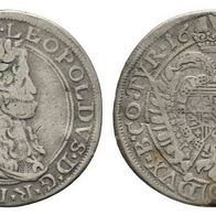 RDR Österreich Wien 15 Kreuzer 1664 "LEOPOLD I." (1657-1705)