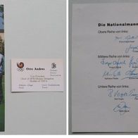 1990 Italien-FIFA WM-Weltmeister: Plakat mit den Autogrammen deutscher Fußballer
