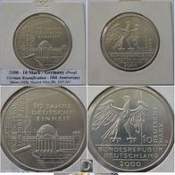 2000-Germany-10 Mark (D)- German Reunification-silver coin-Proof