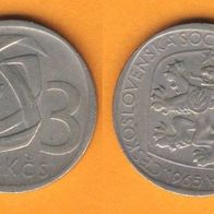 Tschechoslowakei 3 Kronen 1965