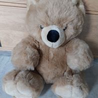 Bär Teddybär Teddy Stofftier braun sitzend, Maße ca. 40cm x 35cm