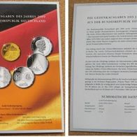 BRD-die Gedenkmünzenausgaben 2009-UNC-Münzbuch-Echtheitszertifikate