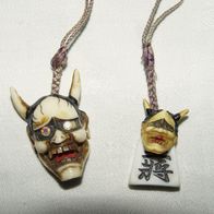 Japanische Masken, Teufel, Oni, Glücksbringer