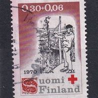 Finnland, 1970, Mi. 673, Rotes Kreuz, 1 Briefm., gest.