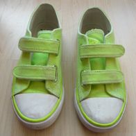 Vty Mädchen Sneaker Stoffschuhe Sommerschuhe neon grün weiß 30