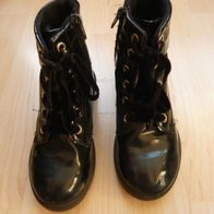 H&M Mädchen Lackschuhe Boots Schuhe schwarz Gr 30
