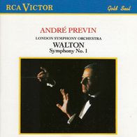 Walton Symphony No.1 / Vaughan Williams - The Wasps CD 1988 Andre Previn & LSO