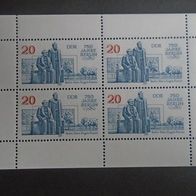 Briefmarke DDR: 1987 - Michel Nr: 3077 - Kleinbogen Postfrisch
