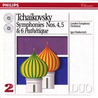 Tchaikovsky - Symphonies Nos.4-5 & 6 Pathetique 1993 2CD LSO Igor Markevitch neu