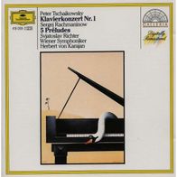 Tchaikovsky Klavierkonzert Nr. 1 / Rachmaninow 5 Préludes CD Karajan Richter neu