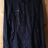 braun/ schwarzgestreifte Bluse Gr. XL (2606)