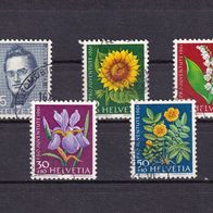 Schweiz MiNr. 742-746 kpl. gestempelt M€ 6,00 #723