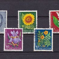 Schweiz MiNr. 742-746 kpl. gestempelt M€ 6,00 #878