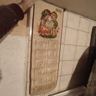 Vintage Kalender 1979, Wandbehang, JUTE -----12/23----