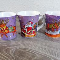 3 Milka Weihnachtsbecher Sammeltassen Edition No. 6 + 7 *