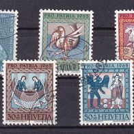 Schweiz MiNr. 814-818 kpl. gestempelt M€ 1,80 #696