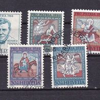 Schweiz MiNr. 836-840 kpl. gestempelt M€ 1,70 #735