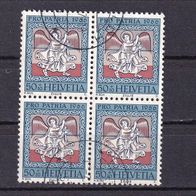 Schweiz MiNr. 840 Viererblock gestempelt M€ >2,00 #727