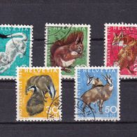 Schweiz MiNr. 845-849 kpl. gestempelt M€ 1,70 #728