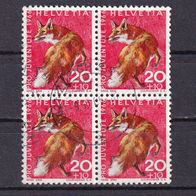 Schweiz MiNr. 847 Viererblock gestempelt M€ >1,20 #1049