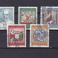 Schweiz MiNr. 853-857 kpl. gestempelt M€ 1,80 #G57b