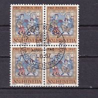 Schweiz MiNr. 856 Viererblock gestempelt M€ >1,60 #816b