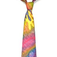 Krawatte Schlips mehrfarbig vorgebunden Seide