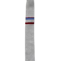 Krawatte Schlips grau vorgebunden Seide