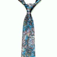 Krawatte Schlips Blautöne vorgebunden