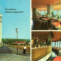 19053 Schwerin - Zippendorf Fernsehturm 3 Ansichten 1968