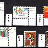 K498 - Vereinte Nationen (UNO) New York Mi. Nr. 245 bis 252 aus Jahrgang 1972 o