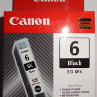 S Canon 6 BCI-6BK Originalpatrone schwarz Tintenpatrone 13ml Druckerpatrone unbenutzt