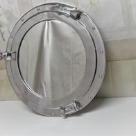 Wandspiegel Bullauge Spiegel Schiffsfenster Badspiegel silber Aluminium 44 cm Ø