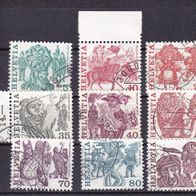 Schweiz MiNr. 1100-1108 kpl. gestempelt M€ 3,20 #1327