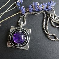 Amethyst Anhänger TEKA mit Kette Silber 925