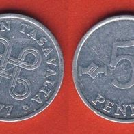 Finnland 5 Penniä 1977