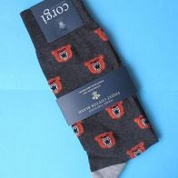 NEU: Original Corgi Pattern Socks "Angry Bear" Gr. 39-41 S Socken Strümpfe BW