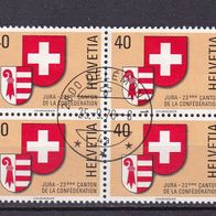 Schweiz MiNr. 1141 Viererblock gestempelt M€ >2,00 #1338e
