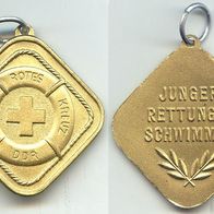 DDR Medaille Sport DRK Junger Rettungsschwimmer Rotes Kreuz Goldstufe