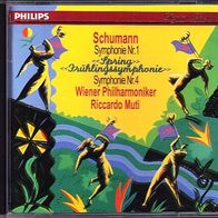 Schumann - Symphonie Nr. 1 & 4 (1994) CD Wiener Philharmoniker Riccardo Muti neu S/ S